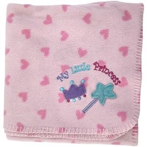 Circo Pink My Little Princess Fleece Heart‎ Blanket Target htf Lovey Wand Crown